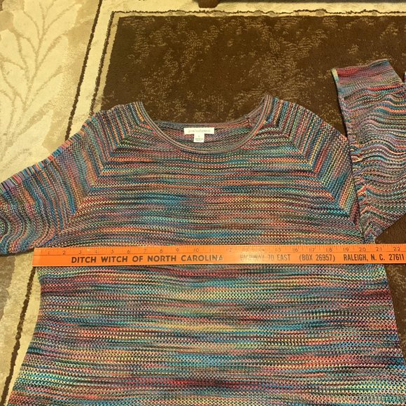 John Paul Richards Pullover Woman's Size Large Multicolored Sheer Sweater - Picture 8 of 12